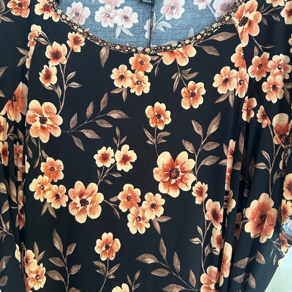 Perceptions Orange Wrap Tie Front Midi Dress - Picture 3 of 11